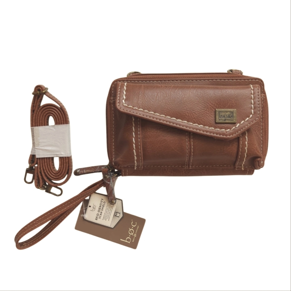NWT B.O.C. RFID Identity Scan Shield Detachable Strap Clutch Crossbody Wallet